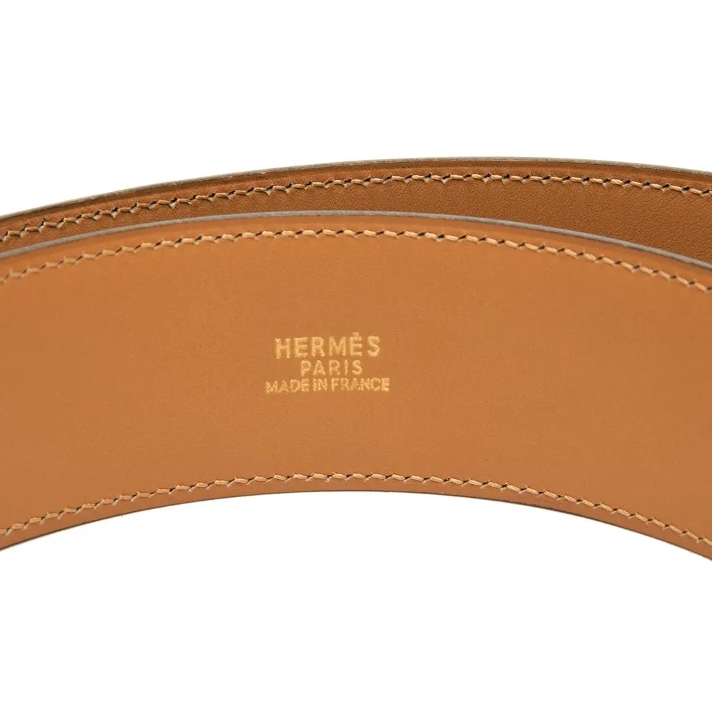 Hermès Box Calf Collier de Chien Belt 70 Brown Leather Very good - Model View