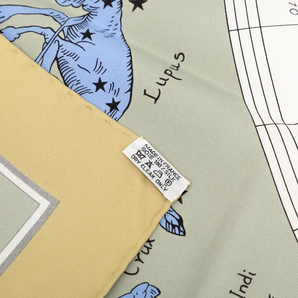 Hermès Hemisphaerium Coeli Boreale Silk Scarf 90 Beige Very good - Box View