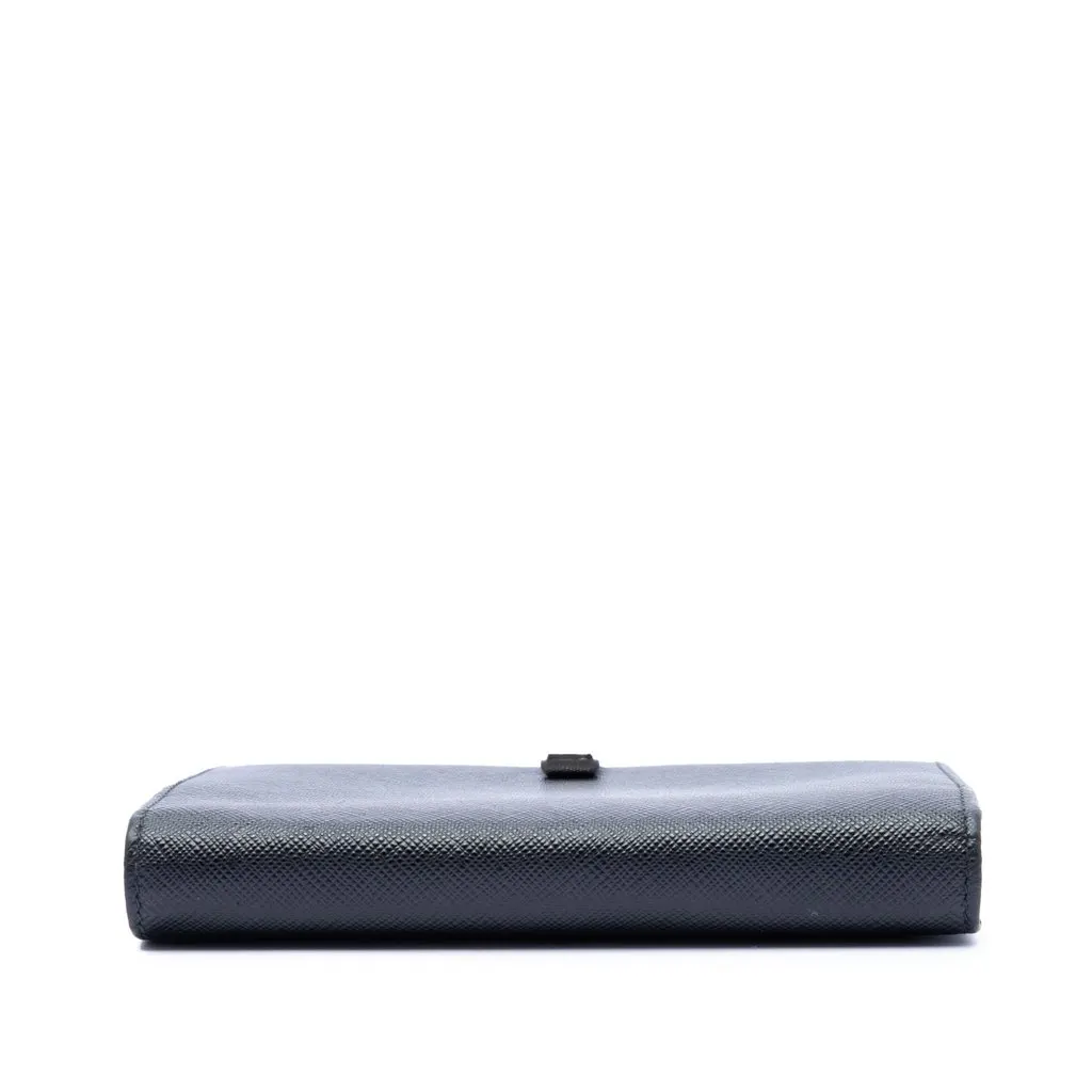 Prada Saffiano Bifold Small Wallet Black Leather Very good - Inside View