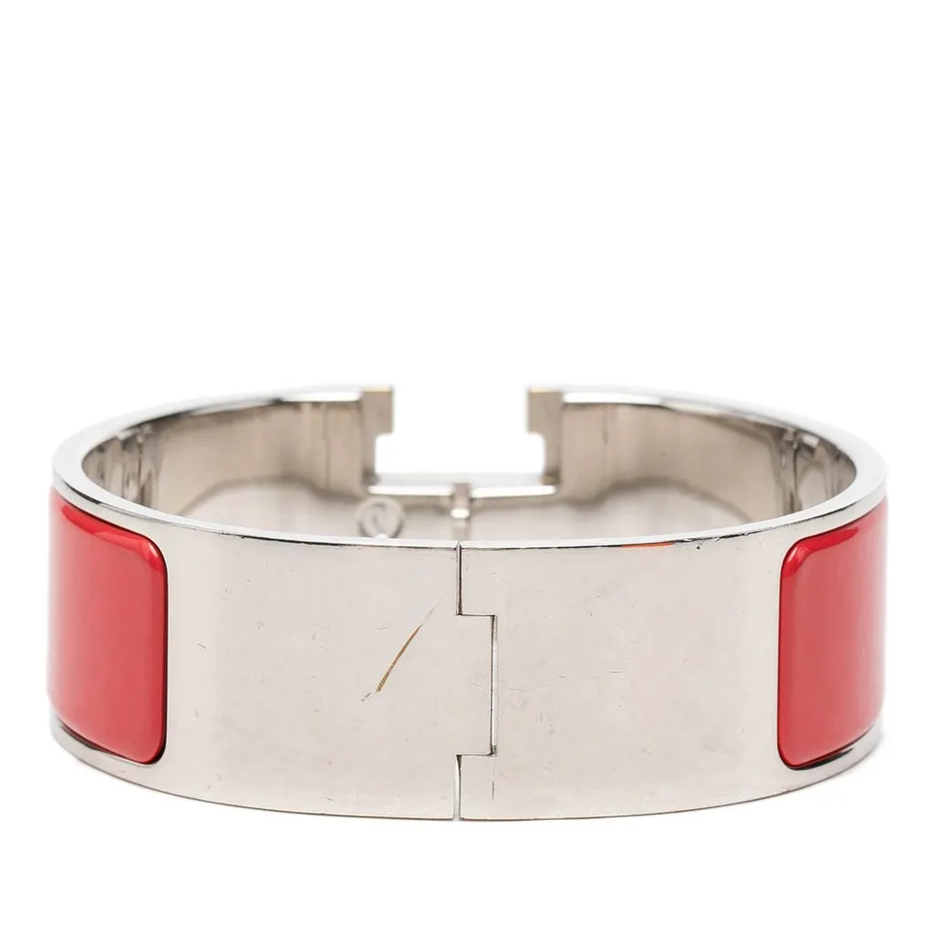 Hermès Wide Enamel Clic Clac H Bracelet PM Red Enamel Very good - Inside View