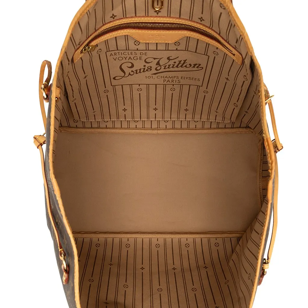 Louis Vuitton Monogram Neverfull GM Brown Very good - Model View