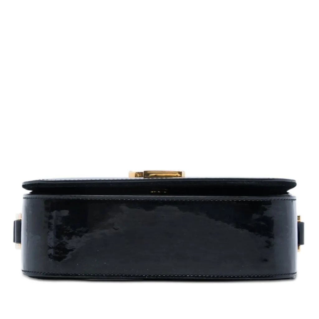 Saint Laurent Small Patent Monogram Universite Crossbody Black Leather Good - Inside View
