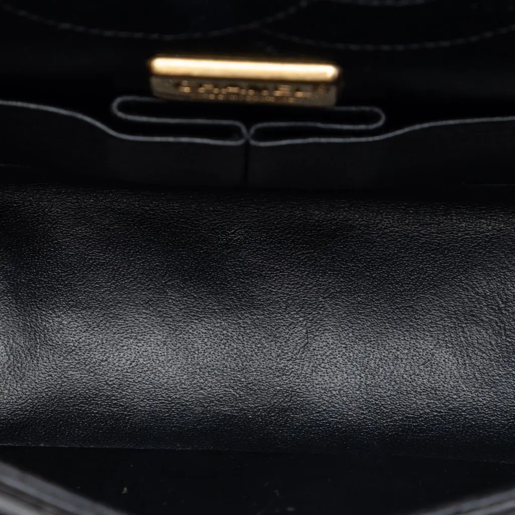 Chanel Quilted Aged Calfskin Reissue 2.55 Lucky Charms Double Flap 225 Black Leather Very good - Model View