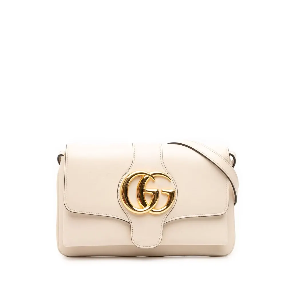 Gucci Small Leather Arli Crossbody White Leather Very good - Front View