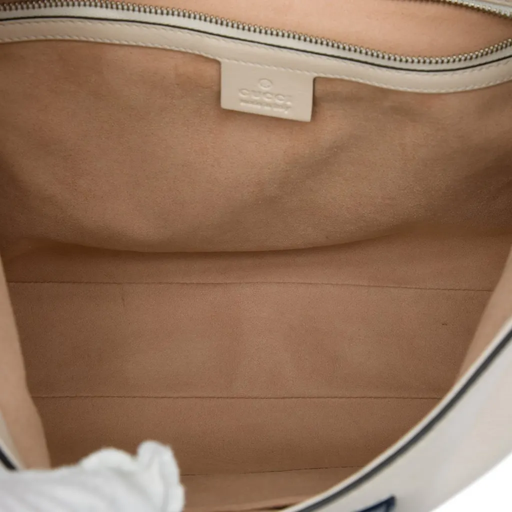 Gucci Calfskin Dionysus Web Satchel White Leather Very good - Model View