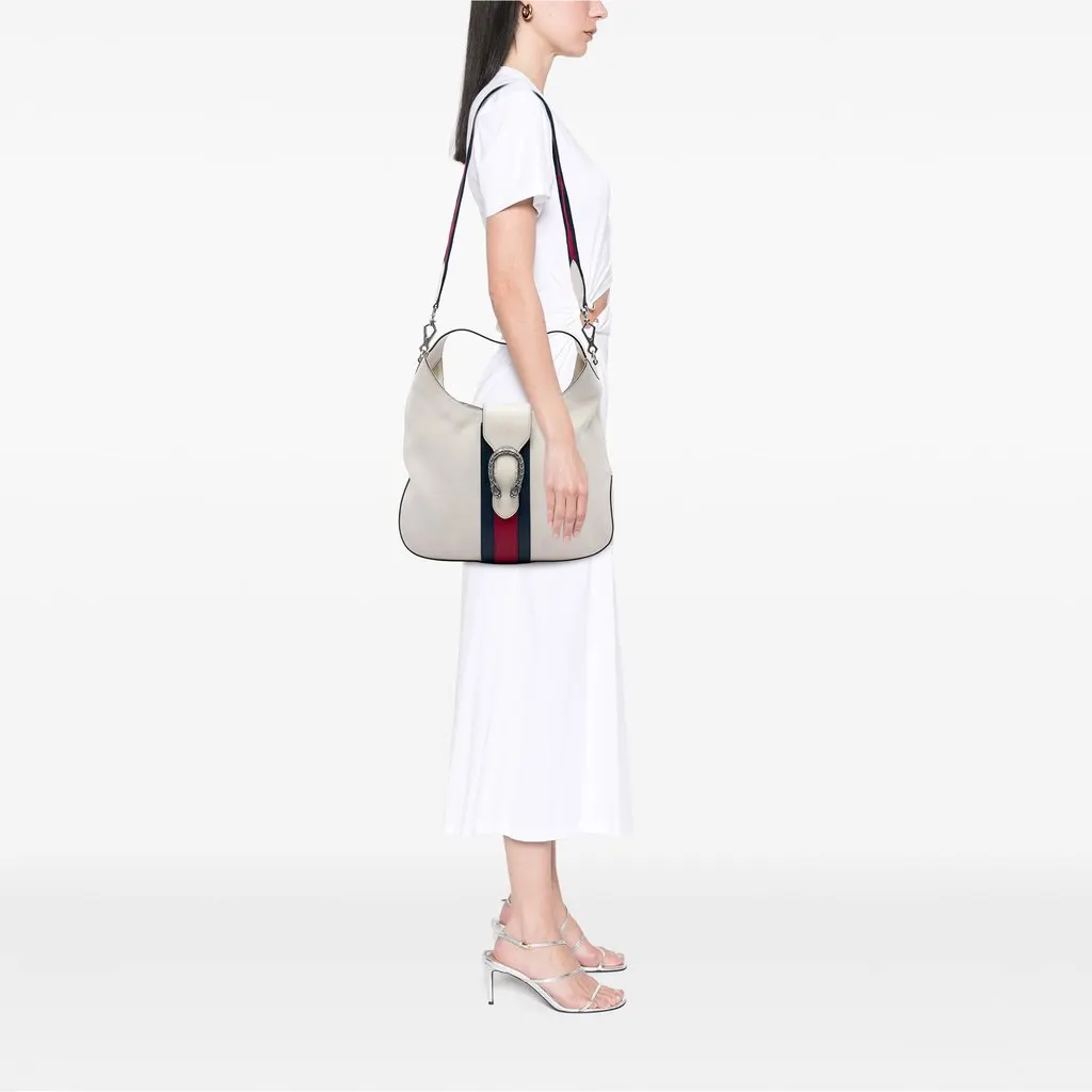Gucci Calfskin Dionysus Web Satchel White Leather Very good - Box View