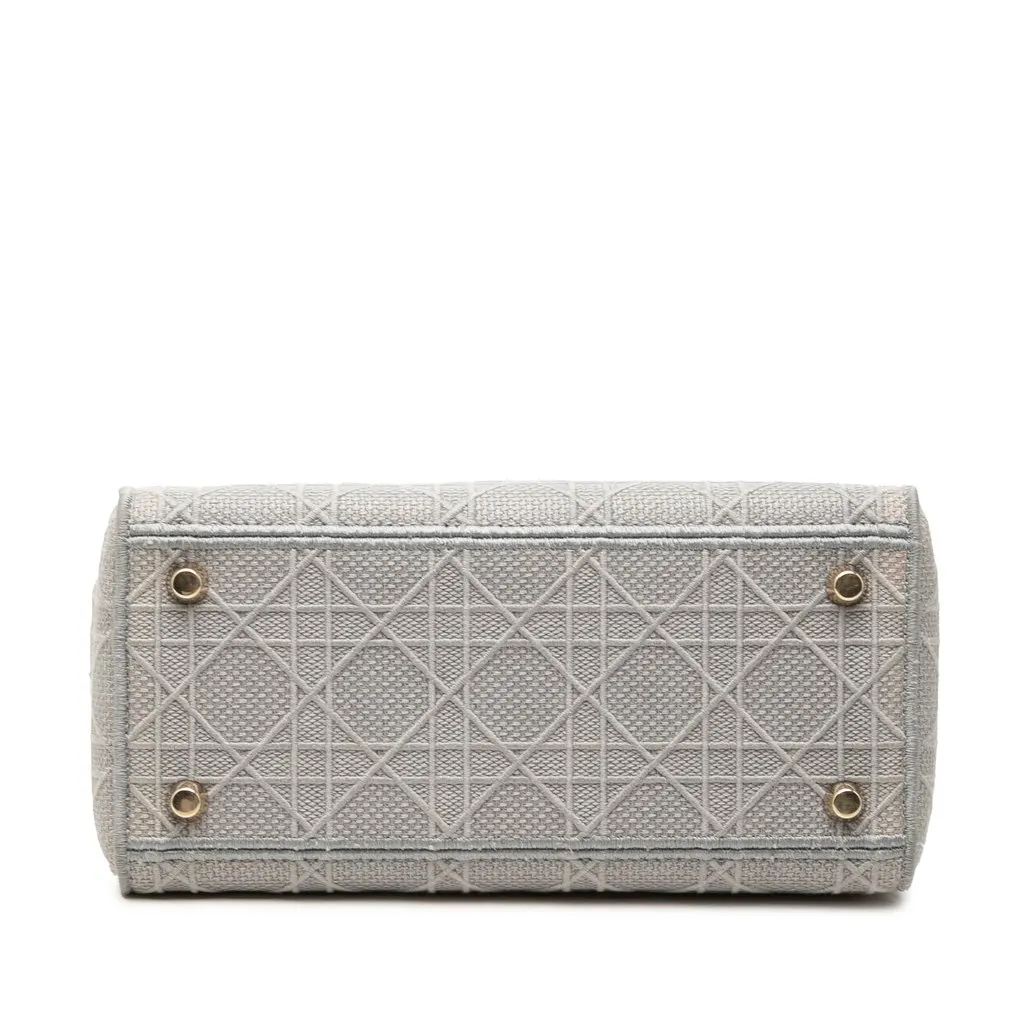 Dior Medium Embroidered Canvas Cannage Lady D Lite MultiColor Very good - Inside View