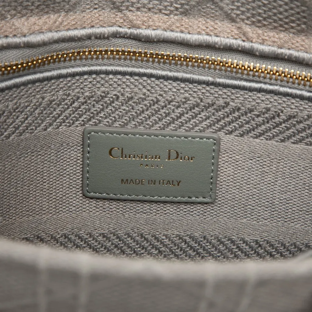 Dior Medium Embroidered Canvas Cannage Lady D Lite MultiColor Very good - Box View