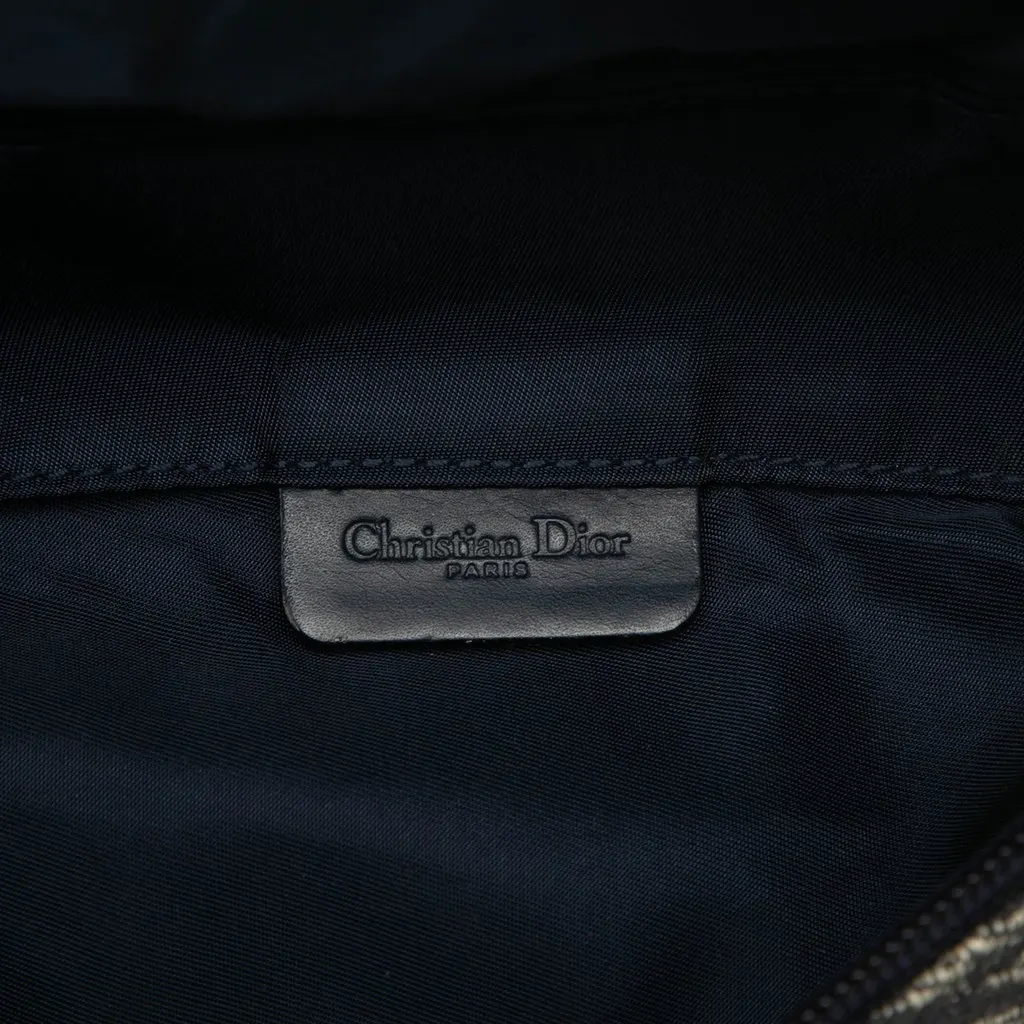 Dior Diorissimo Canvas Saddle Pouch Blue Canvas Very good - Model View