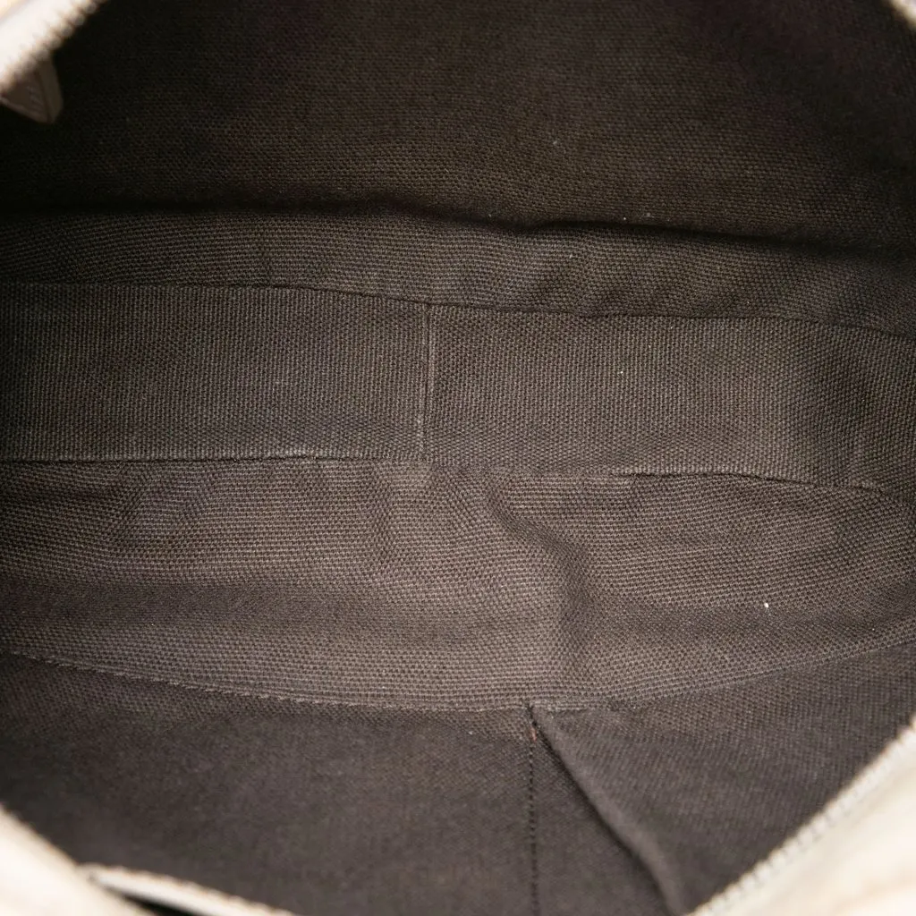 Burberry Smoke Check Coated Canvas Brooklyn Hobo Grey Very good - Model View