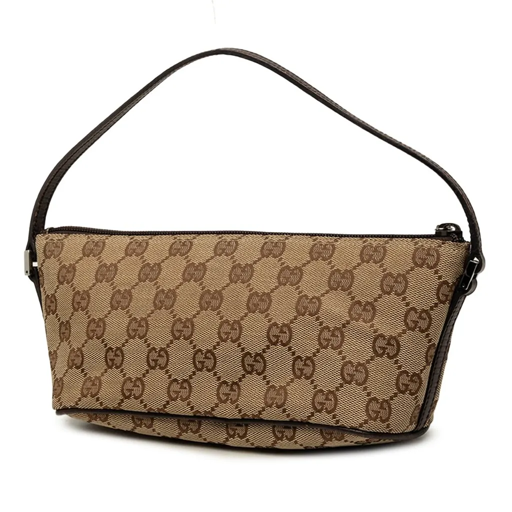 Gucci GG Canvas Boat Beige Canvas Very good - Back View