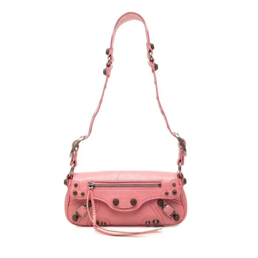 Balenciaga Lambskin Le Cagole Sling Bag XS Pink Leather Very good - Front View