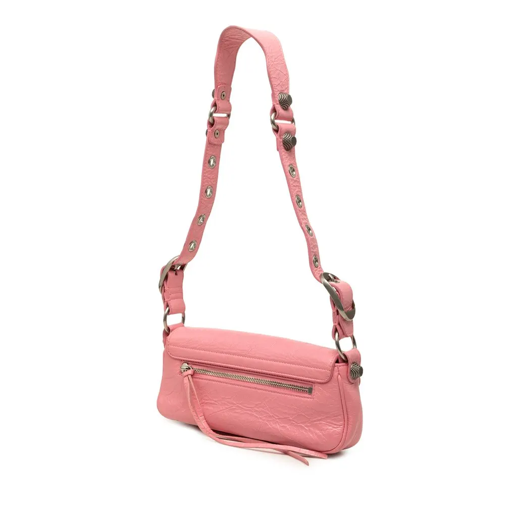 Balenciaga Lambskin Le Cagole Sling Bag XS Pink Leather Very good - Back View