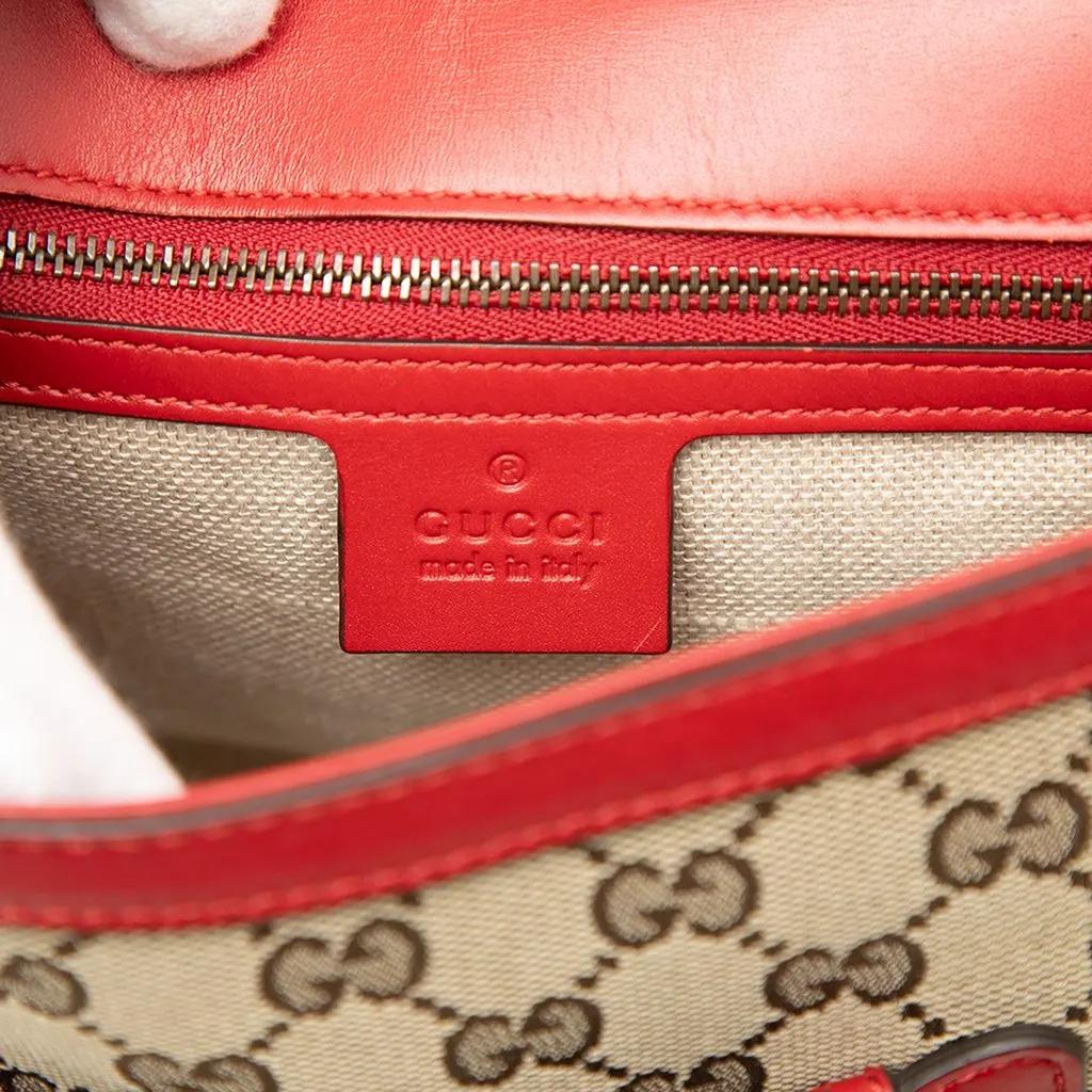 Gucci Medium GG Canvas Lady Web Crossbody Beige Canvas Very good - Box View