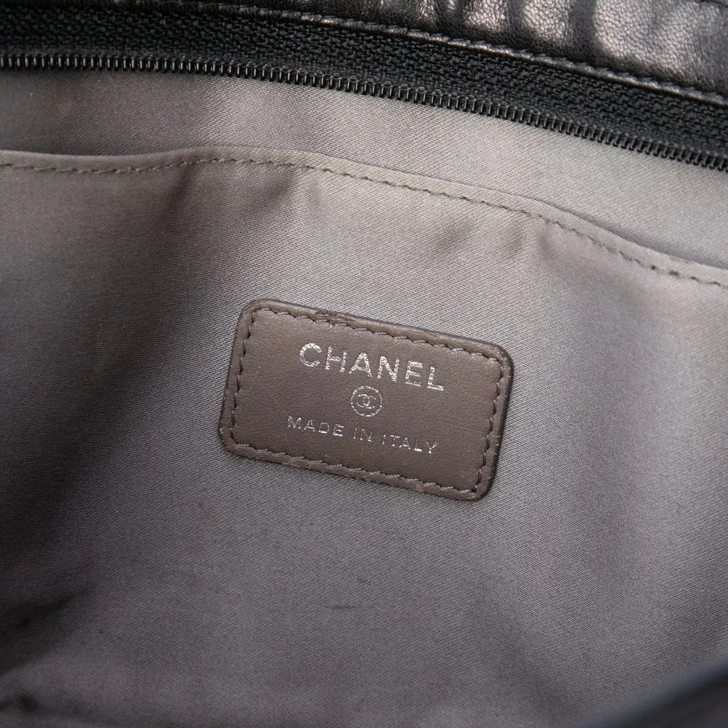 Chanel Quilted Patent Embossed Lucky Symbols Pochette Black Leather Very good - Box View