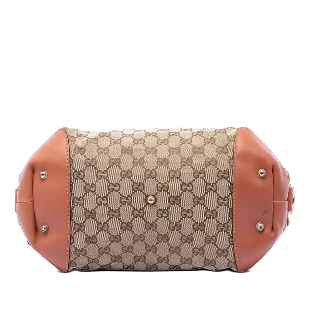 Gucci GG Canvas Heart Bit Satchel Beige Canvas Very good - Inside View