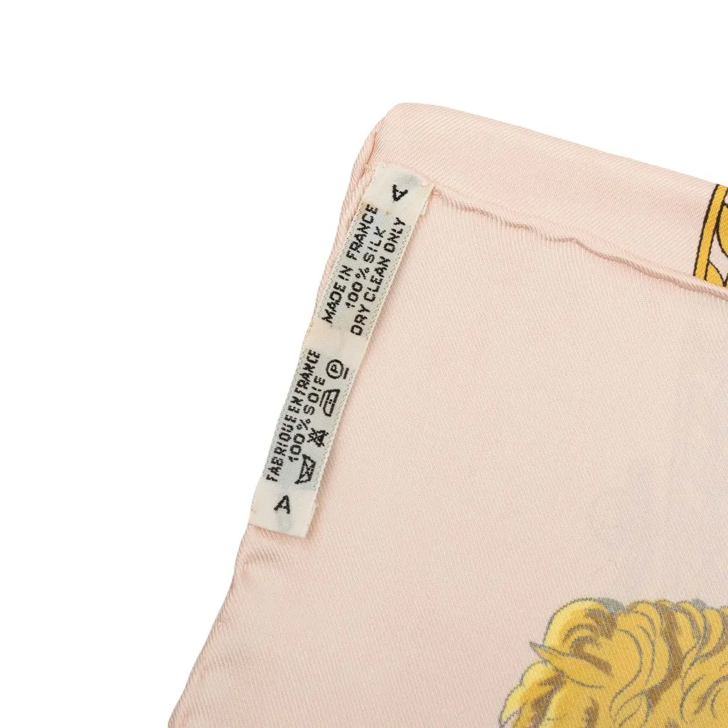 Hermès La Promenade De Longchamps Silk Scarf 90 Pink Silk Good - Back View