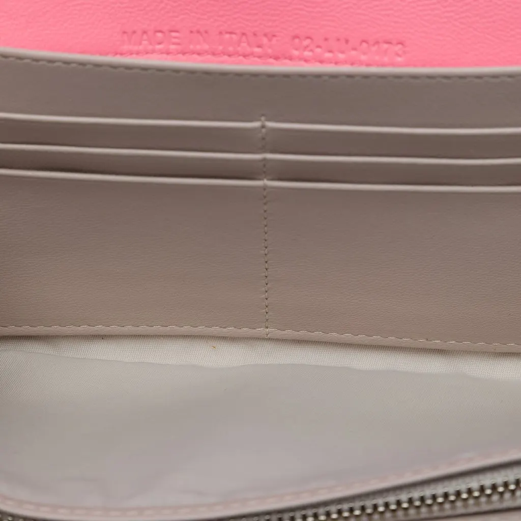 Dior Bicolor Lambskin and Patent Cannage Lady Dior Wallet On Chain MultiColor Leather Very good - Model View
