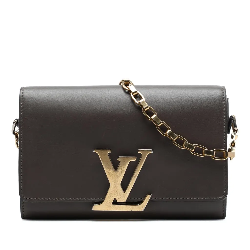 Louis Vuitton Calfskin Louise Chain GM Brown Leather Very good - Front View