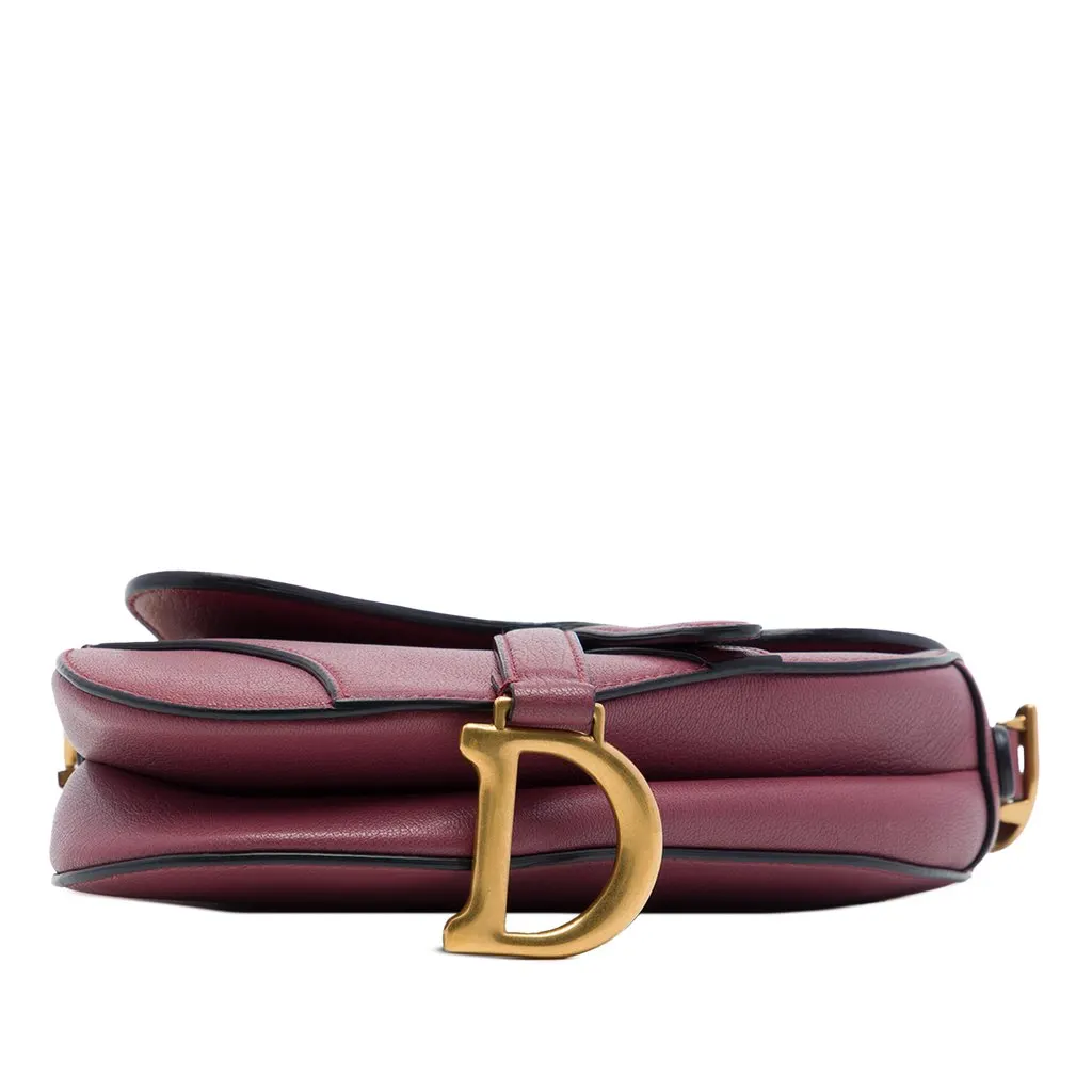 Dior Mini Goatskin Saddle Bag Pink Leather Very good - Inside View