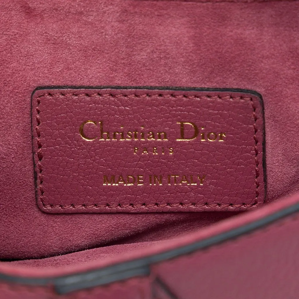 Dior Mini Goatskin Saddle Bag Pink Leather Very good - Box View