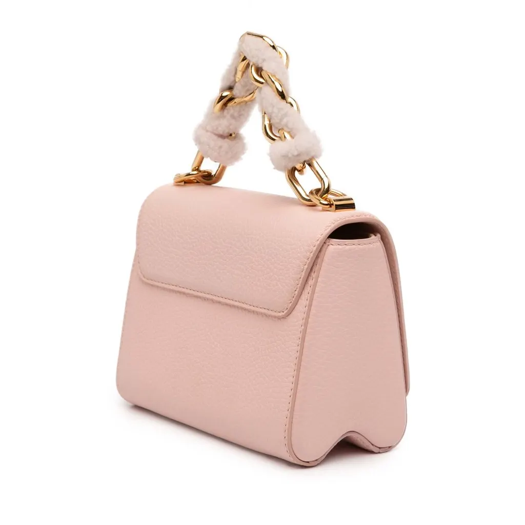 Louis Vuitton Taurillon Shearling Braided Handle Twist PM Pink Leather Very good - Back View
