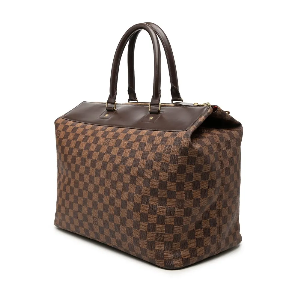 Louis Vuitton Damier Ebene Greenwich PM Brown Canvas Good - Front View