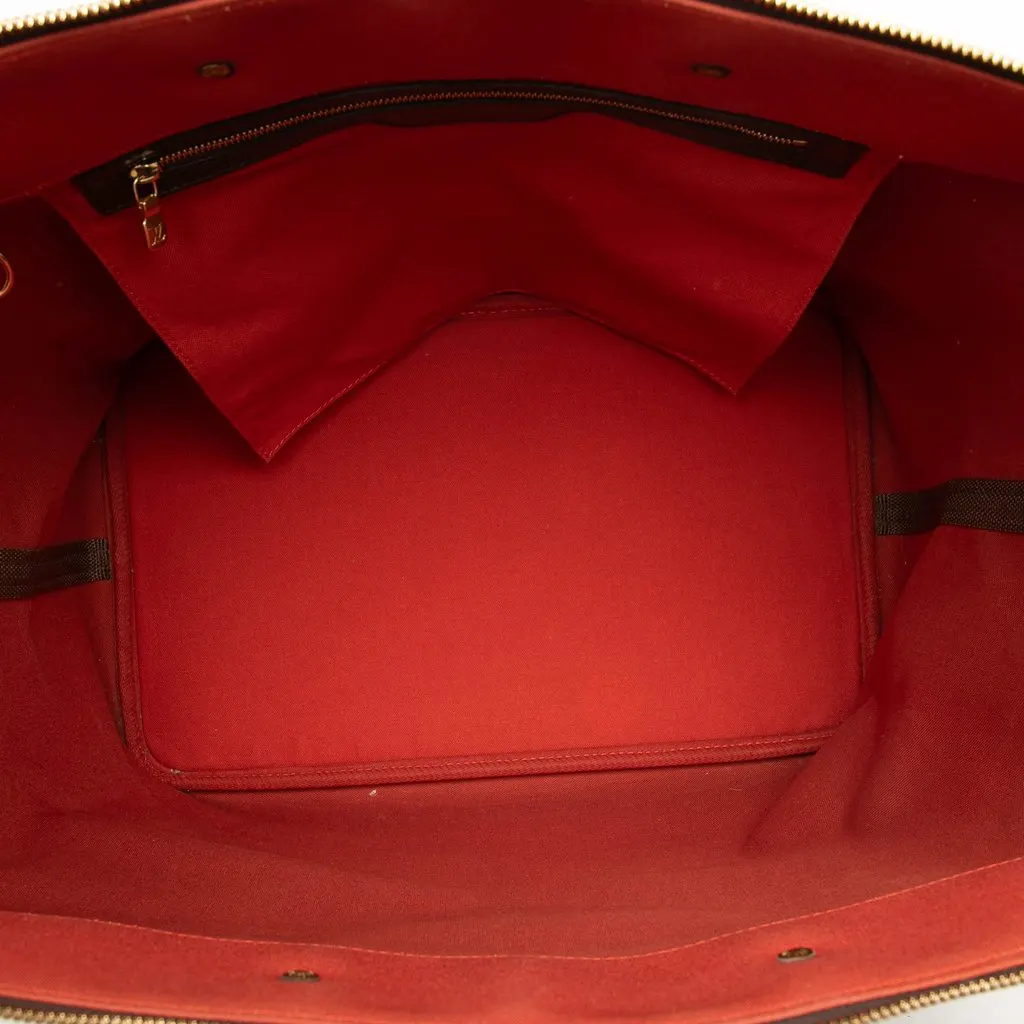 Louis Vuitton Damier Ebene Greenwich PM Brown Canvas Good - Inside View