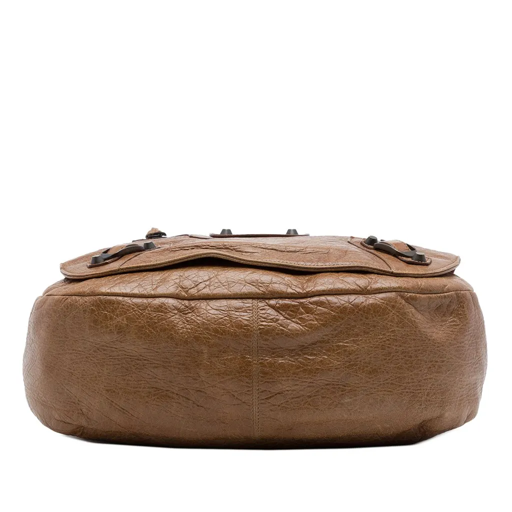 Balenciaga Lambskin Motocross Classic Folk Messenger Bag Brown Leather Very good - Inside View