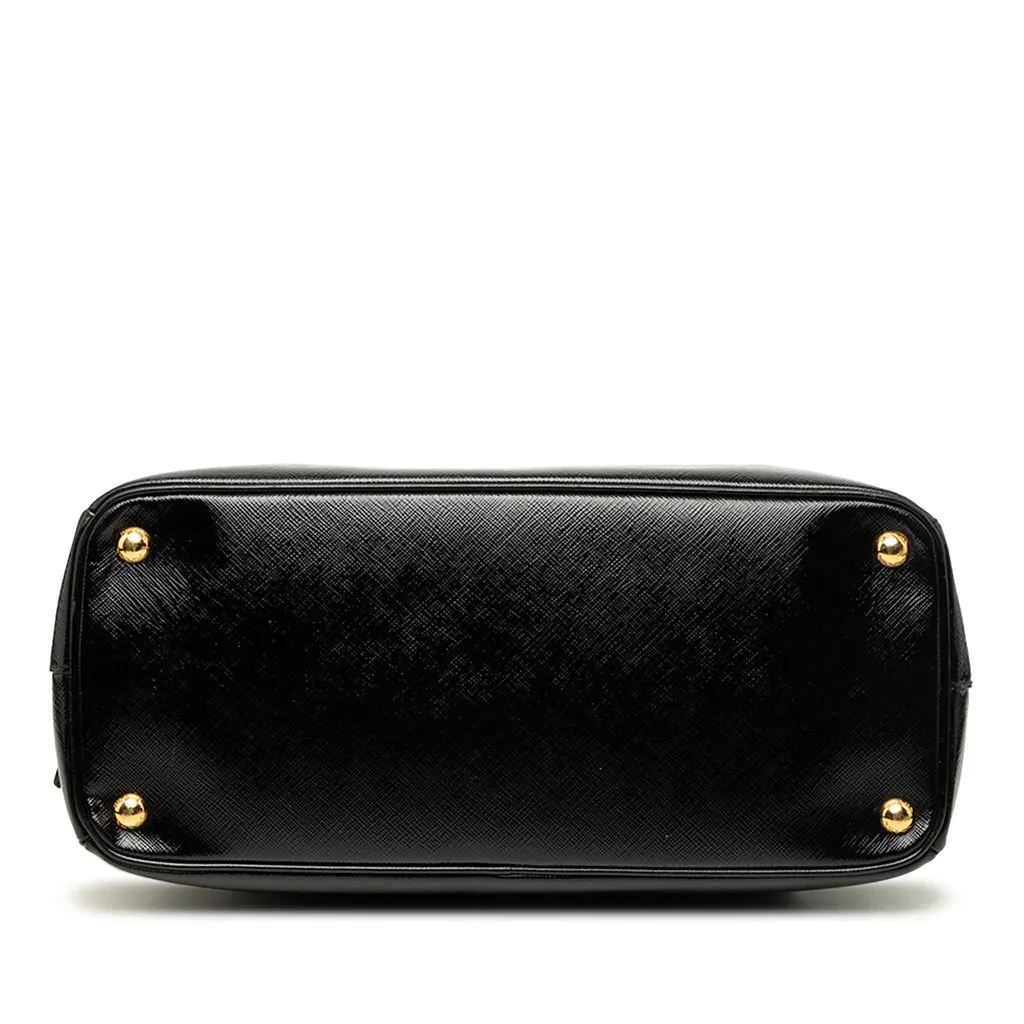 Prada Medium Saffiano Vernice Parabole Tote Black Leather Very good - Inside View