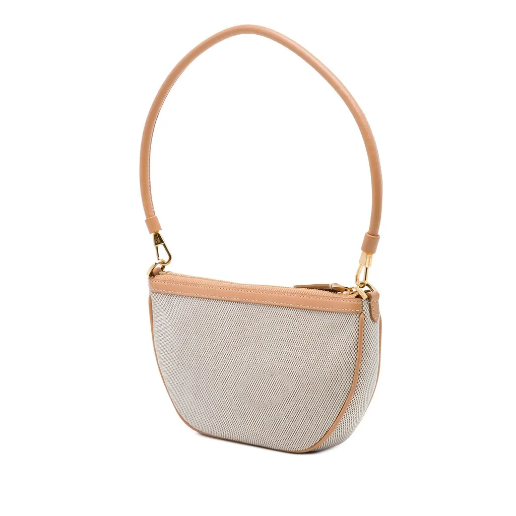Burberry Mini Embossed Logo Canvas Olympia Shoulder Bag Brown Canvas Very good - Back View