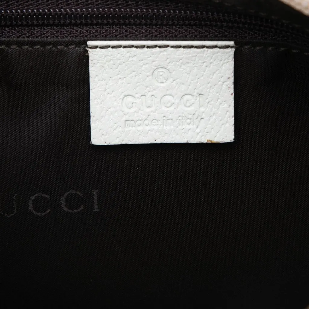 Gucci GG Canvas Bamboo Top Handle Beige Very good - Box View