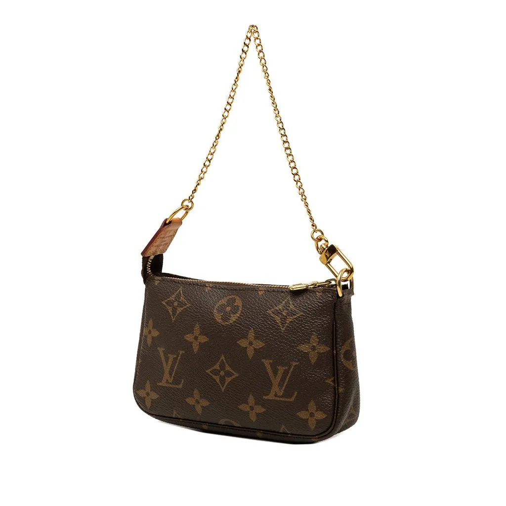 Louis Vuitton Monogram Mini Pochette Accessoires Brown Canvas Very good - Back View