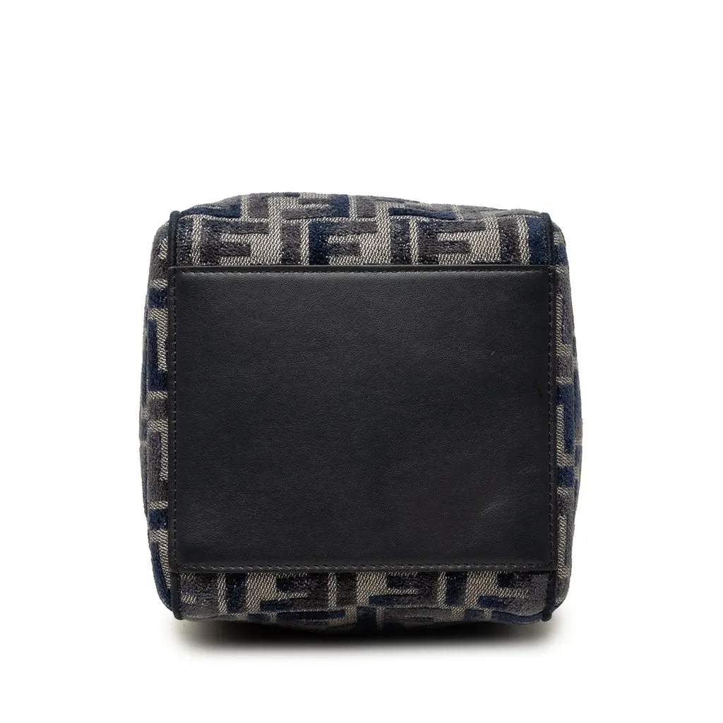 Fendi Mini Zucca Chenille Origami Shoulder Bag Grey Polyester Very good - Inside View