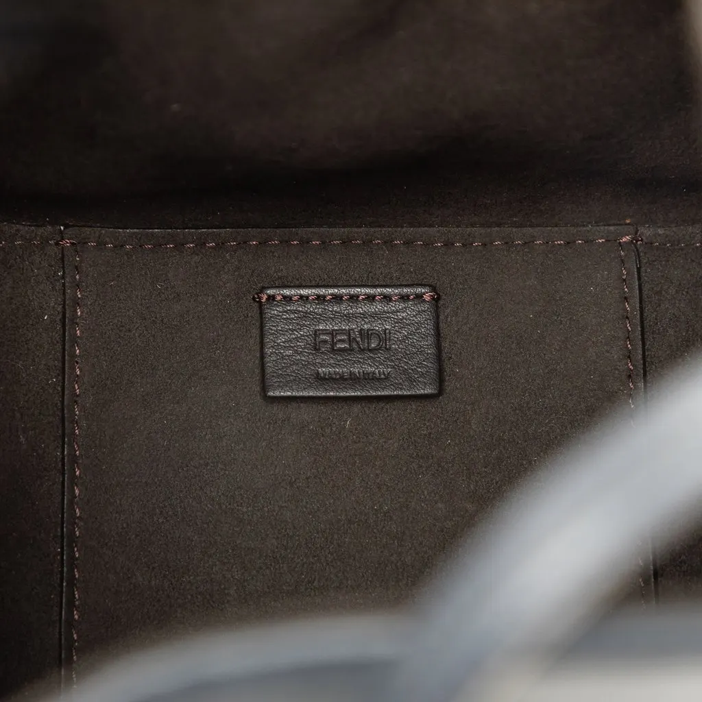 Fendi Mini Zucca Chenille Origami Shoulder Bag Grey Polyester Very good - Box View