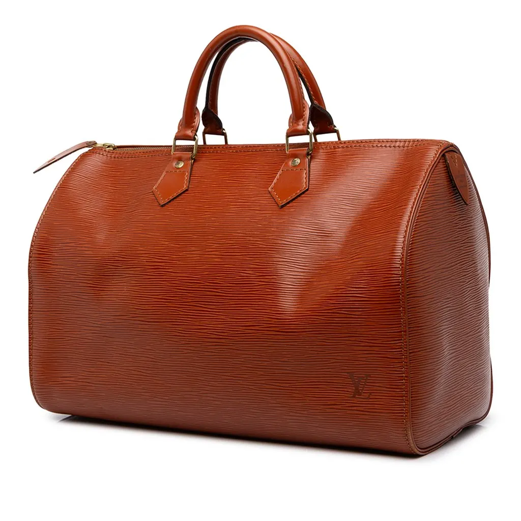 Louis Vuitton Epi Speedy 35 Brown Leather Good - Back View