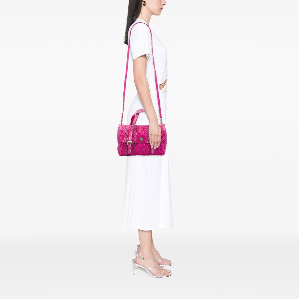 Bottega Veneta Intrecciato Vivo Cervo Satchel Pink Leather Good - Box View