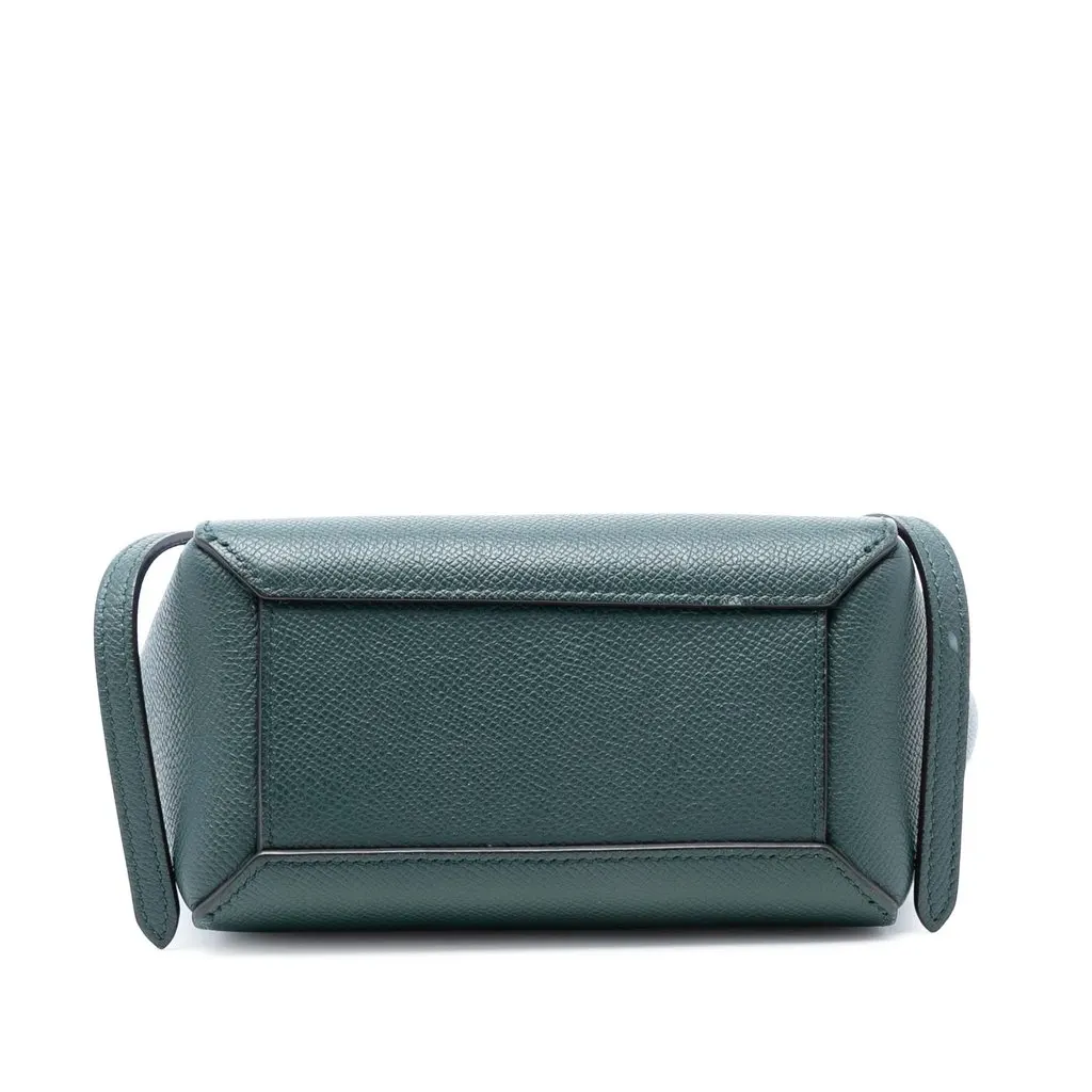 Celine Pico Grained Calfskin Belt Bag Green Leather Very good - Inside View