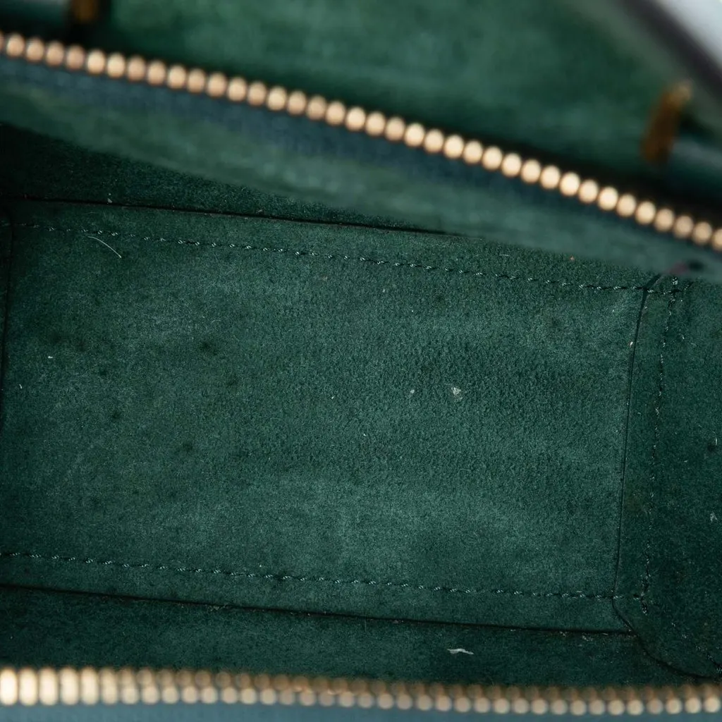 Celine Pico Grained Calfskin Belt Bag Green Leather Very good - Model View