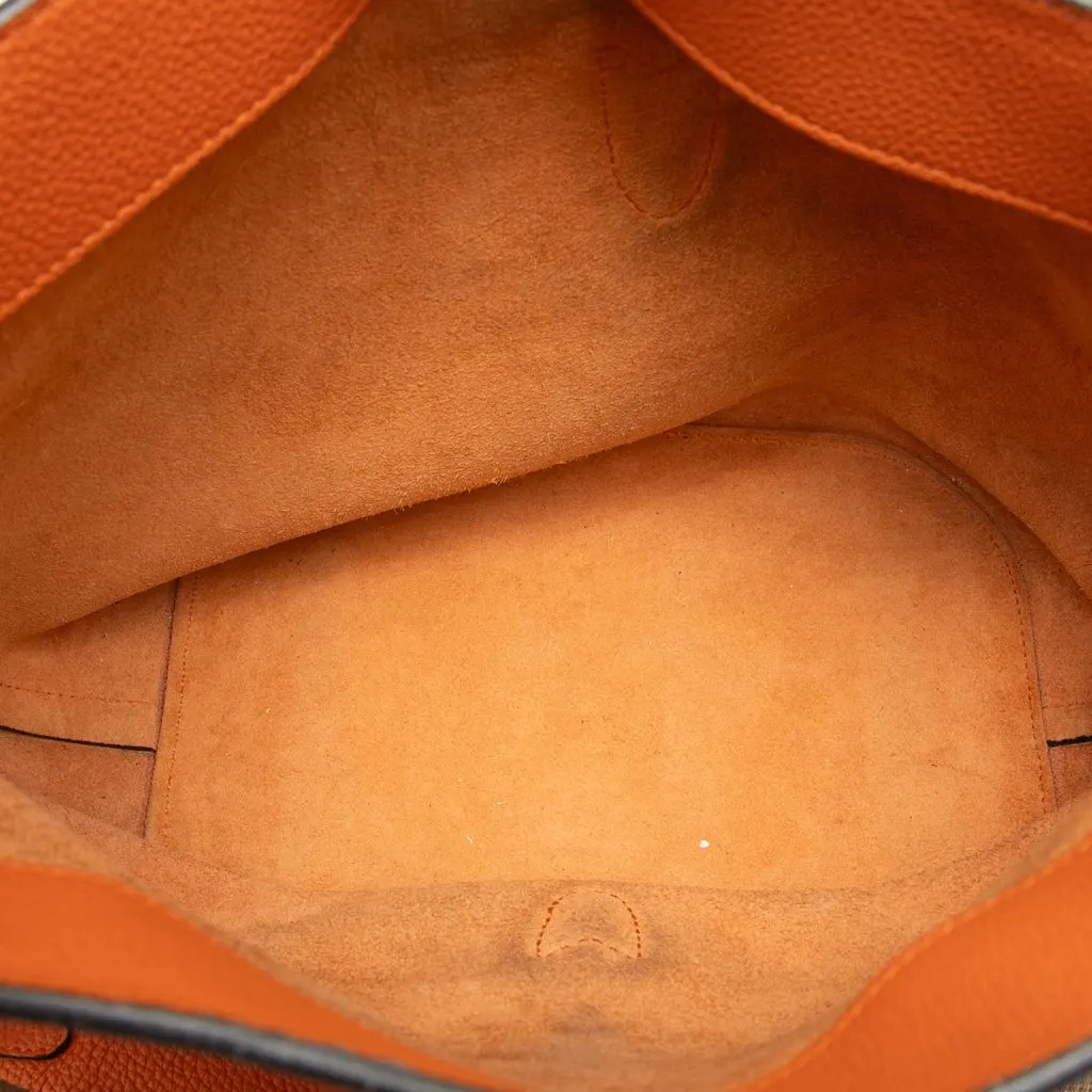 Gucci Grained Calfskin Soft Jackie Bucket Bag Orange Leather Very good - Model View