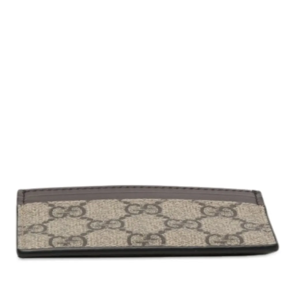 Gucci GG Supreme Card Holder Beige Canvas Never worn - Inside View