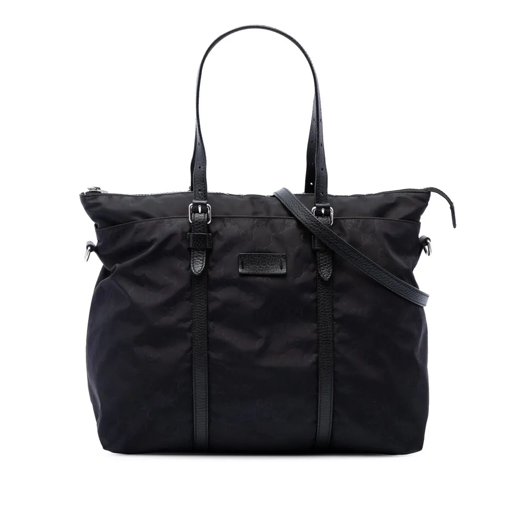 Gucci GG Nylon Satchel Black Very good - Front View