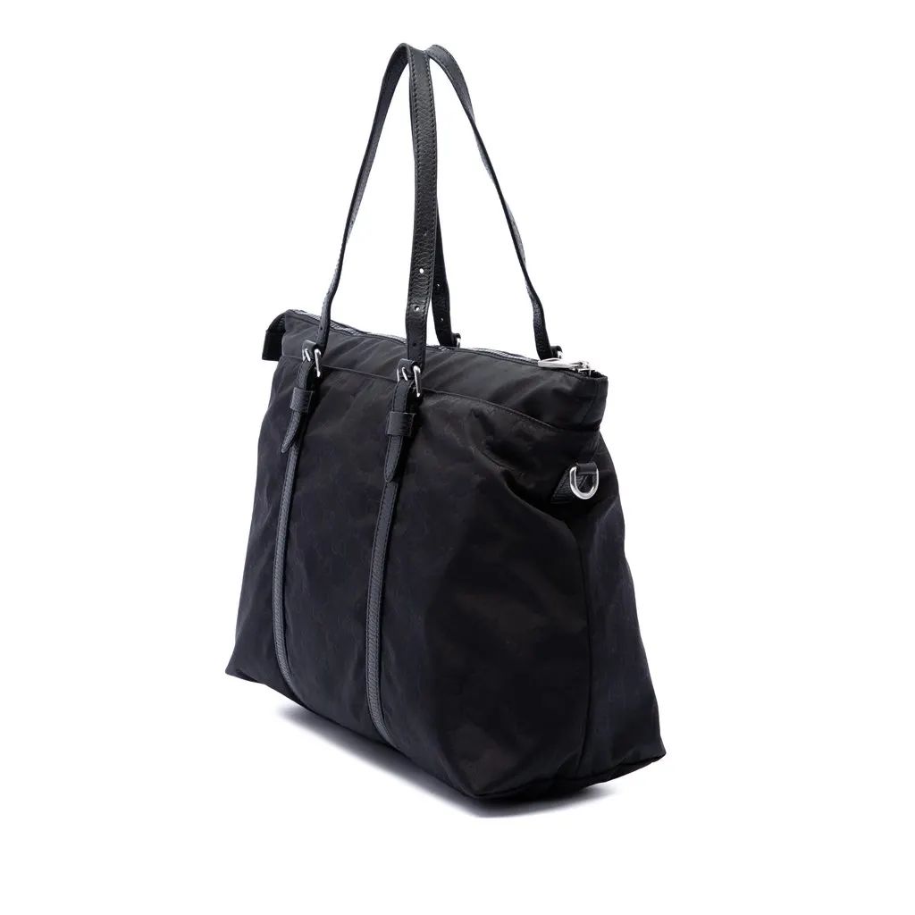 Gucci GG Nylon Satchel Black Very good - Back View
