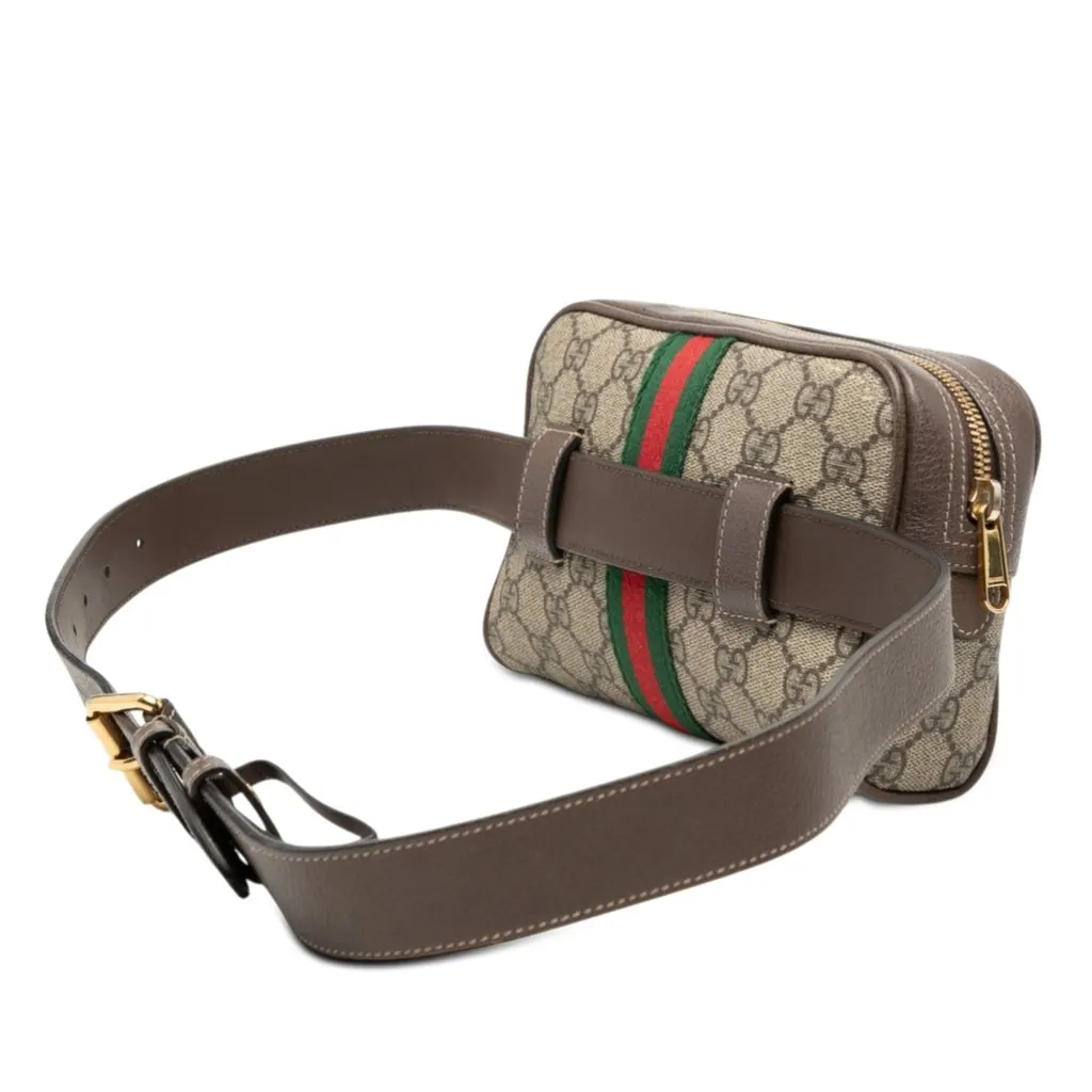 Gucci Small GG Supreme Web Ophidia Belt Bag Beige Good - Back View