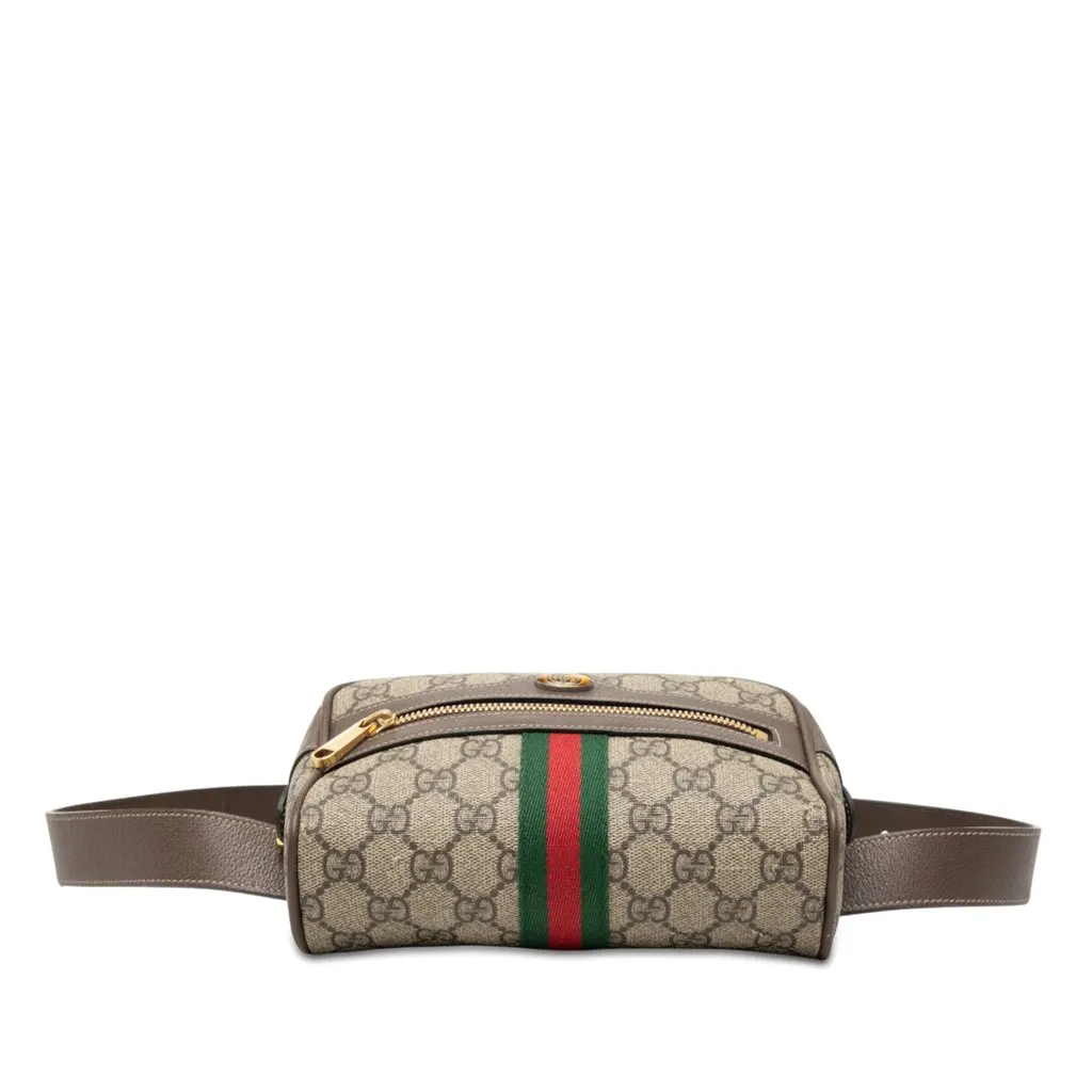 Gucci Small GG Supreme Web Ophidia Belt Bag Beige Good - Inside View