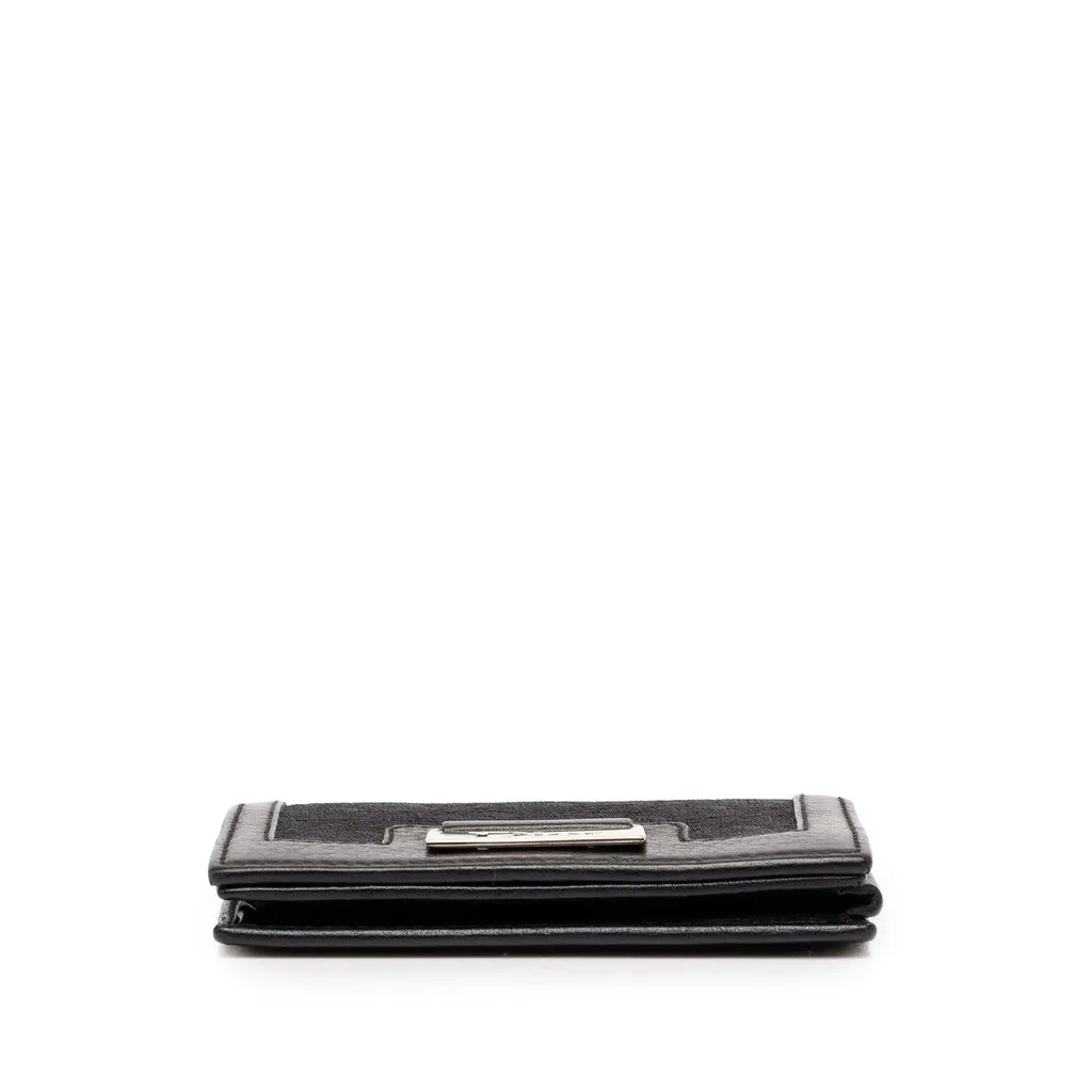 Dior Diorissimo Trotter Canvas Street Chic Small Wallet Black Canvas Good - Inside View