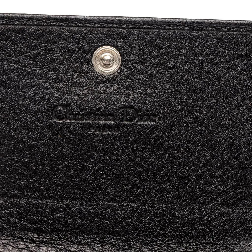 Dior Diorissimo Trotter Canvas Street Chic Small Wallet Black Canvas Good - Box View
