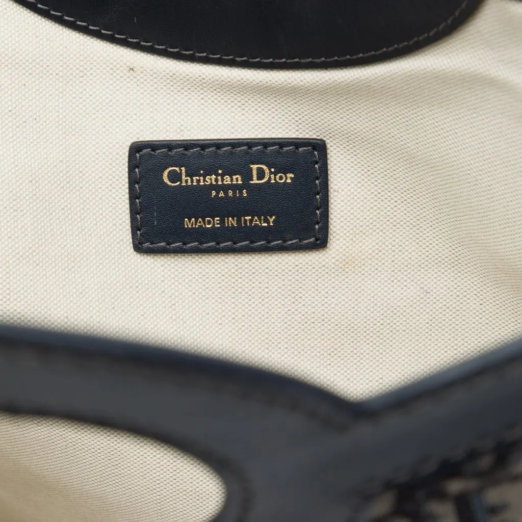 Dior Oblique Canvas Fold Over Clutch Blue Very good - Box View