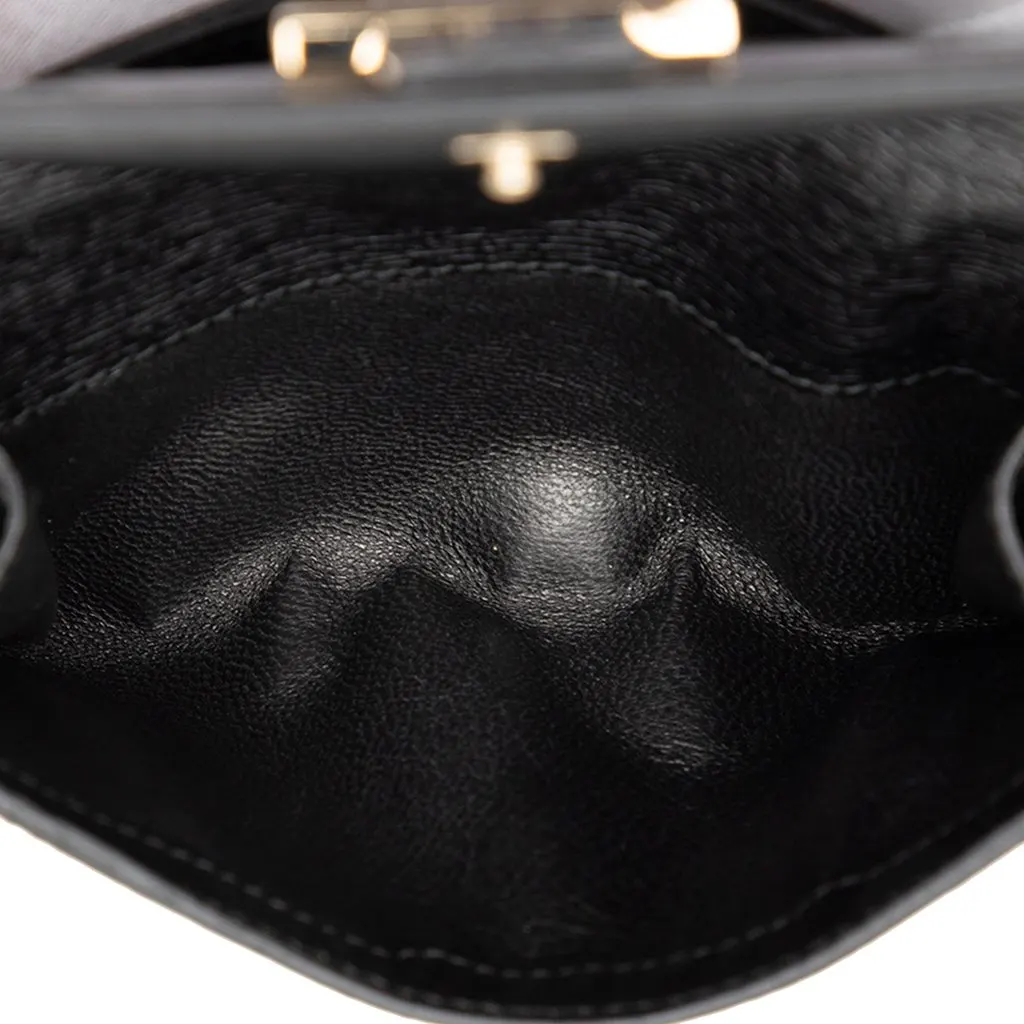 Gucci Textured Calfskin G Square Logo Bifold Wallet Black Leather Very good - Box View