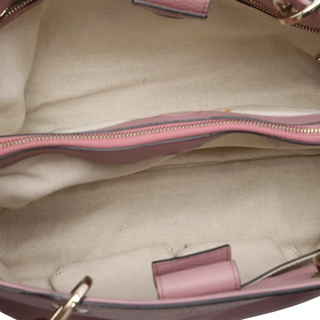 Gucci Medium Calfskin Bamboo Shopper Satchel Pink Leather Very good - Model View